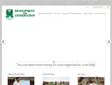 Tablet Screenshot of developmentforconservation.com